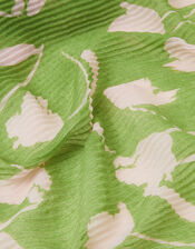 Lightweight Floral Pleat Scarf, , large
