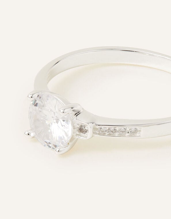 Sterling Silver Amanda Engagement Ring, Silver (ST SILVER), large