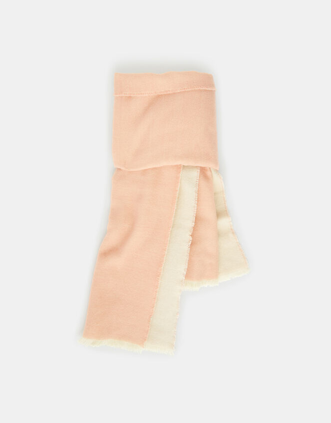 Wells Antibacterial Two-Tone Blanket Scarf Camel and Grey, Pink (PINK), large