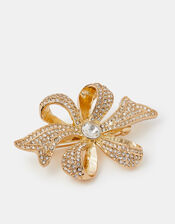 Diamanté Bow Brooch , , large