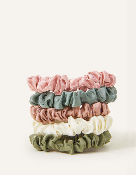 Silk Scrunchies 5 Pack, , large