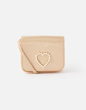 Pearly Heart Cross-Body Bag, , large