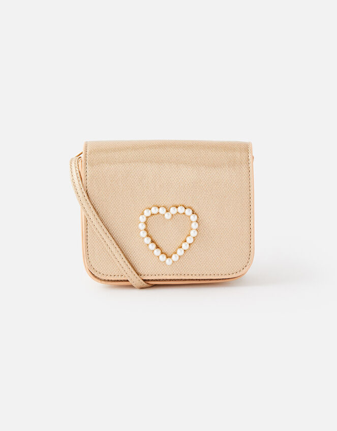 Pearly Heart Cross-Body Bag, , large