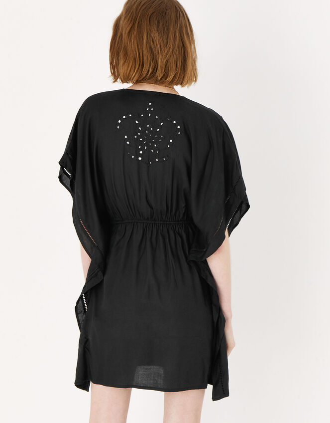 Cutwork Kaftan, Black (BLACK), large