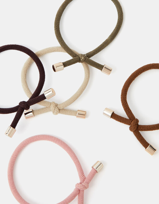 5-Pack Knot Cord Hair Bands, , large