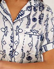 Ornamental Print Pyjama Set, Blue (NAVY), large