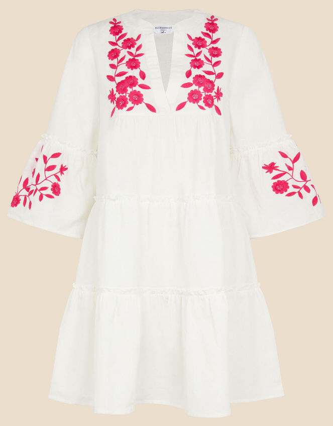 Floral Embroidered Dress, Ivory (IVORY), large