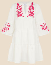 Floral Embroidered Dress, Ivory (IVORY), large
