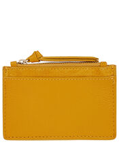 Leather Card Holder, Yellow (OCHRE), large