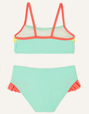 Kids Ruffle Bikini Set with Recycled Polyester, Multi (BRIGHTS-MULTI), large