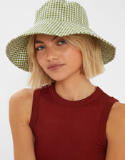 Gingham Bucket Hat, , large