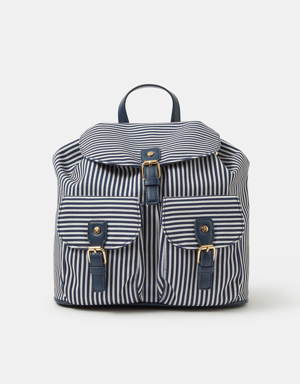 Stripe Print Backpack, , large