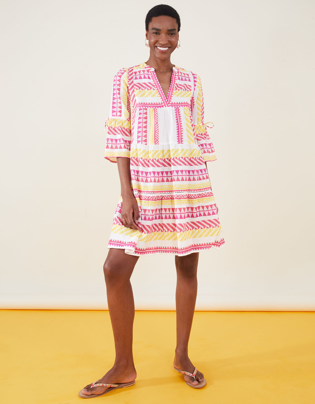 Flute sleeve dress uk store