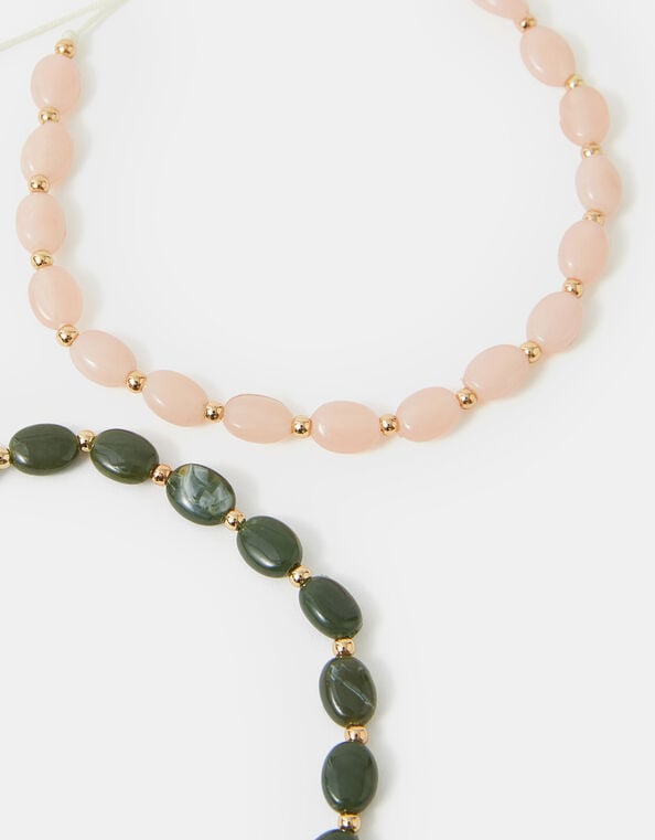 2-Pack Beaded Cord Anklets, , large