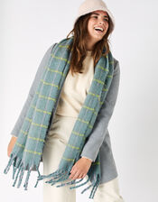Sophie Brushed Check Blanket Scarf, , large