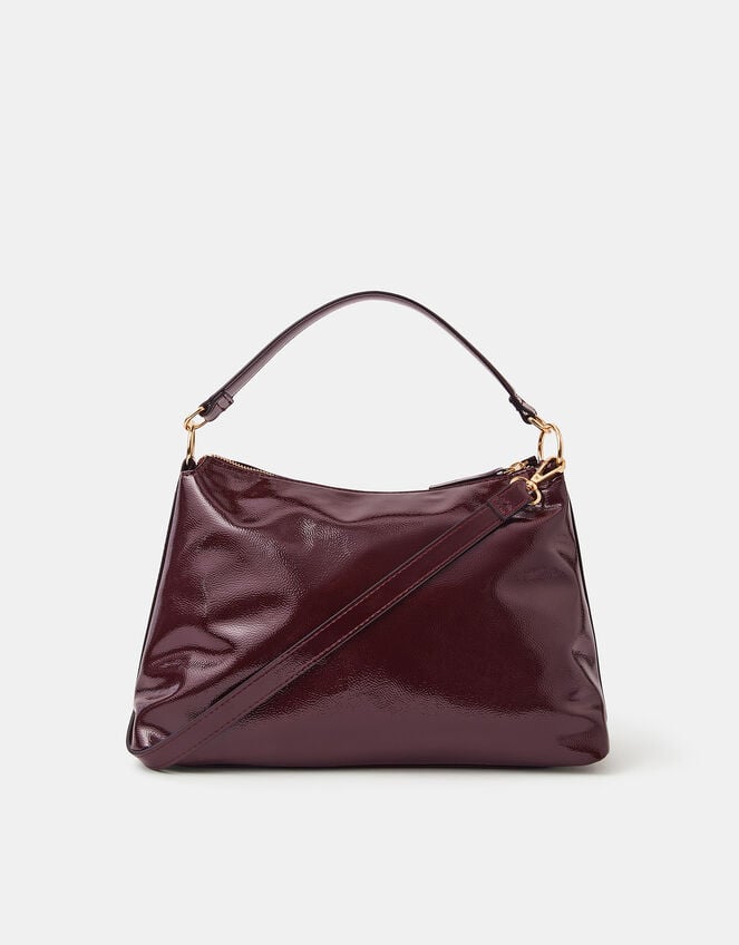 Slouchy Patent Handbag, , large