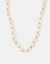 14ct Gold-Plated Cloudy Quartz Necklace, , large