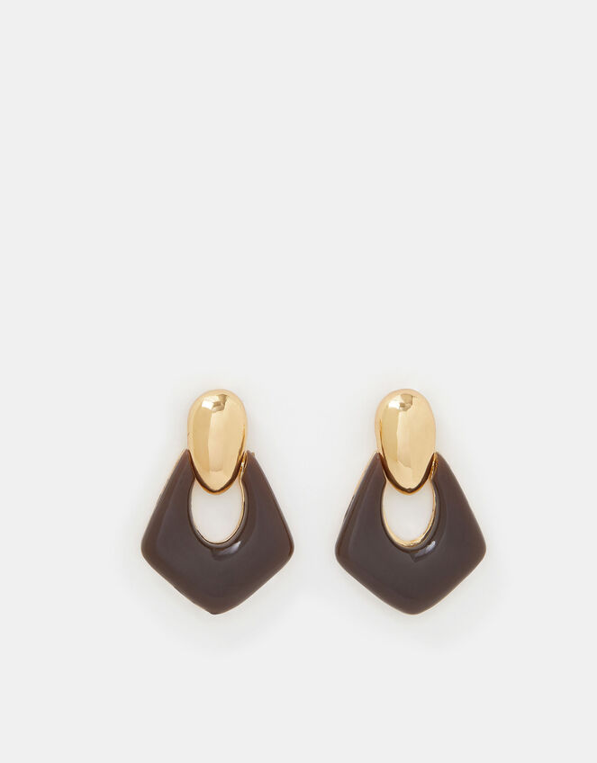 Resin Doorknocker Earrings, , large