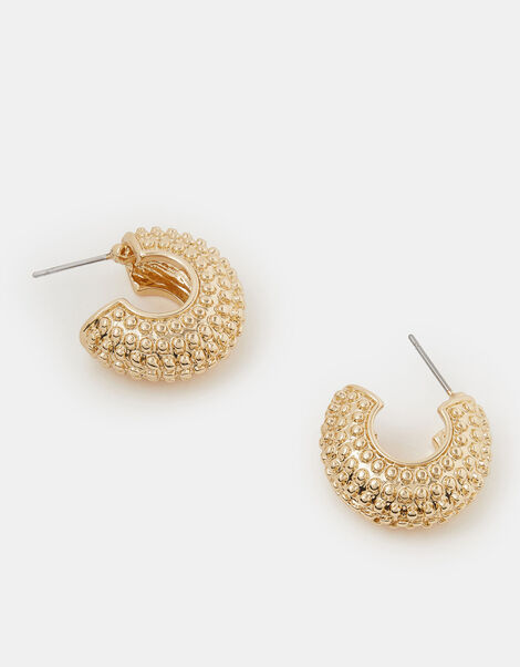 Mini Bobble Texture Hoop Earrings, , large