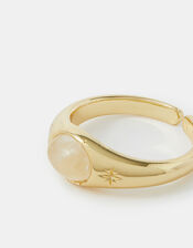 14ct Gold-Plated Moonstone Adjustable Ring, , large