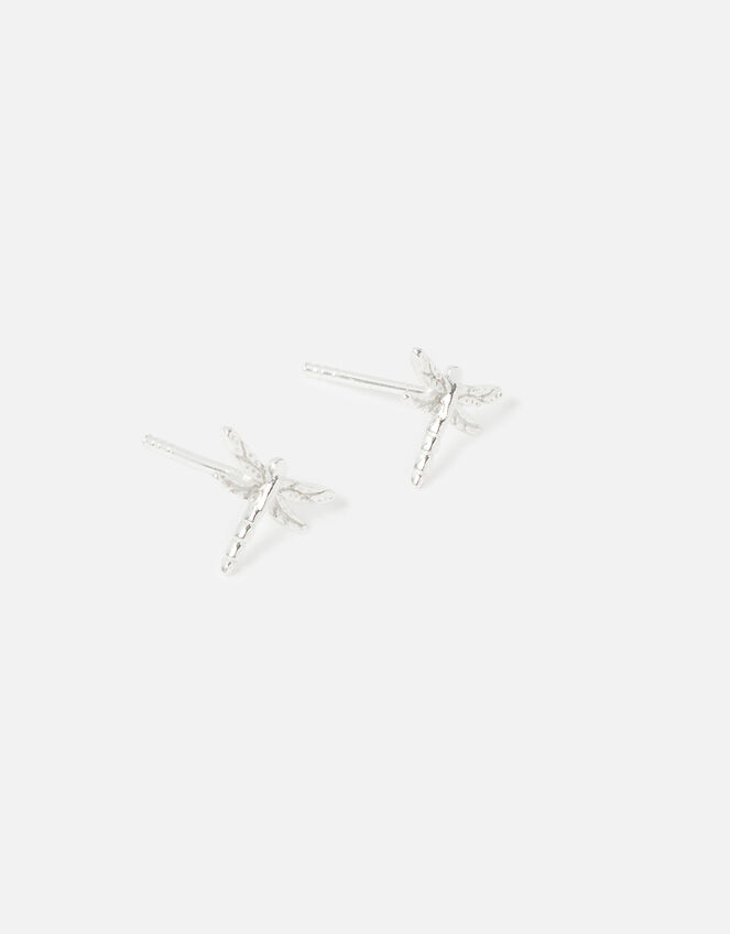 Sterling Silver Dragonfly Studs, , large