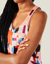Geometric Vest Pyjama Set, Multi (BRIGHTS-MULTI), large