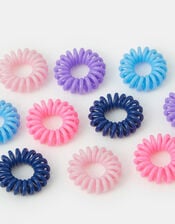 10-Pack Girls Spiral Hair Bands, , large