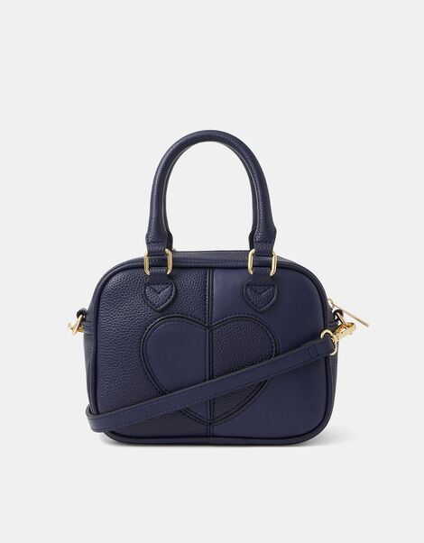 Heart Crossbody Bag, Blue (NAVY), large