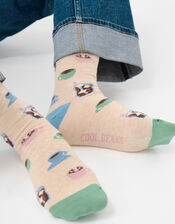 Coffee Print Socks, , large