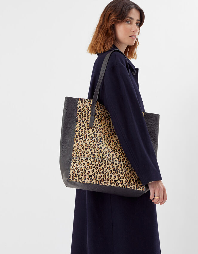 Large Leather Shopper Bag, , large