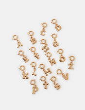 Bubble Initial Jewellery Charm, Gold (GOLD), large