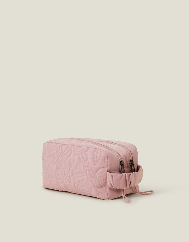 Floral Quilted Nylon Make Up Bag, , large
