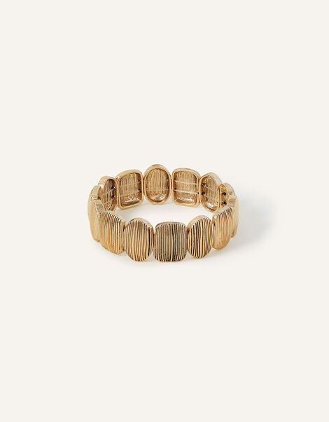 Mixed Shapes Metal Stretch Bracelet, , large