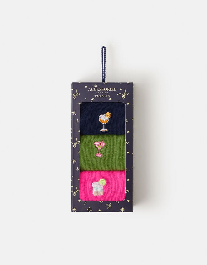 3-Pack Cocktail Socks Gift Box, , large