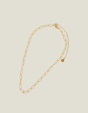 14ct Gold-Plated Oval Link Chain Necklace, , large