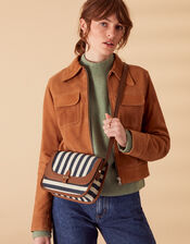 Stripe Cross-Body Bag, , large