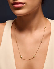 14ct Gold-Plated Long Station Necklace, , large