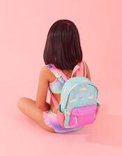 Girls Flamingo Print Backpack, , large