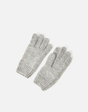 Gem Sparkle Gloves, Grey (GREY), large