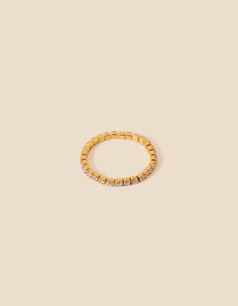 Gold-Plated Sparkle Tennis Ring Gold, Gold (GOLD), large
