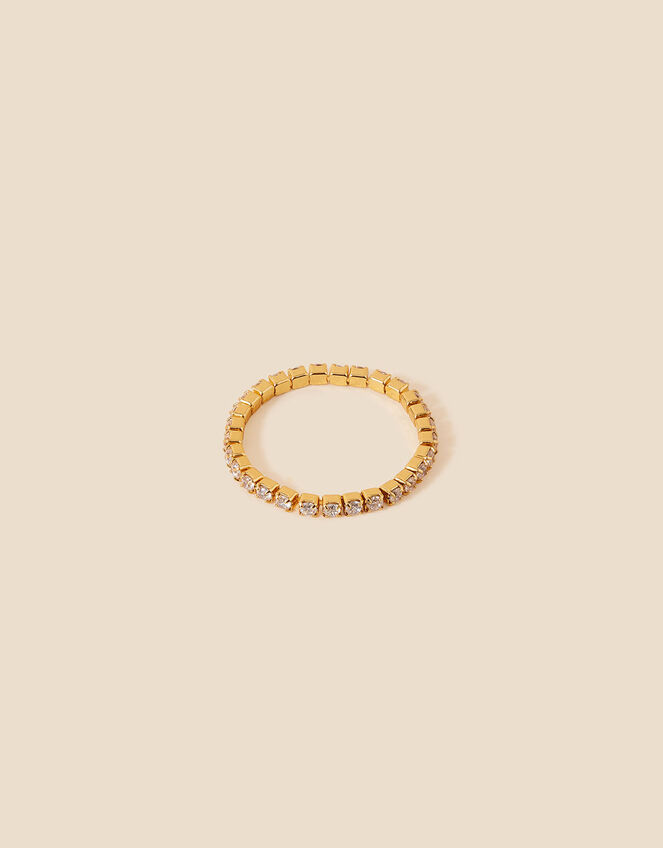 Gold-Plated Sparkle Tennis Ring, Gold (GOLD), large