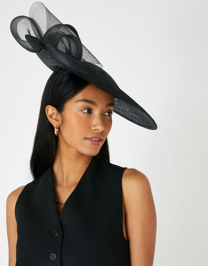 Antigoine Statement Flower Disc Fascinator , Black (BLACK), large