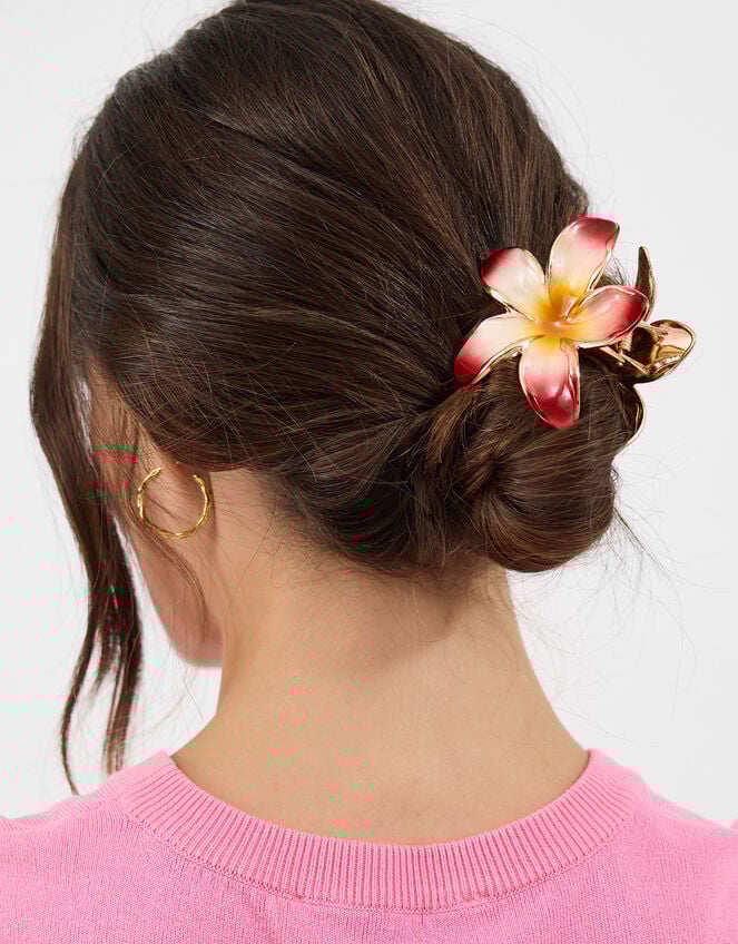 Tropical Flower Metal Claw Clip, , large