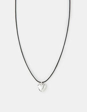 Heart Pendant Cord Necklace, , large