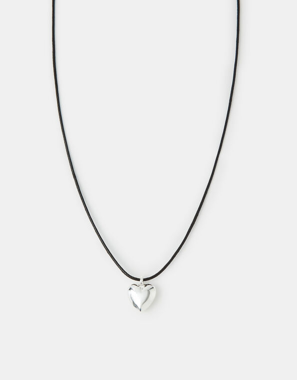 Heart Pendant Cord Necklace, , large