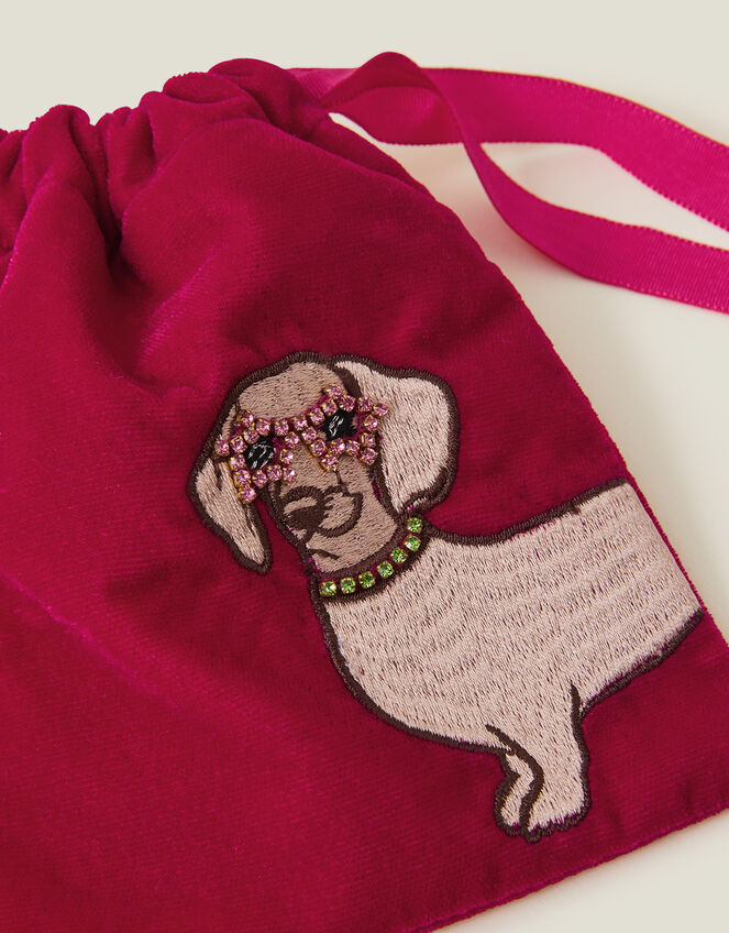 Sausage Dog Drawstring Pouch, , large