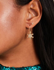 Christmas Huggie Hoop Earrings Set of Three, , large