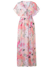 Printed Chiffon Maxi Dress, Multi (PASTEL-MULTI), large