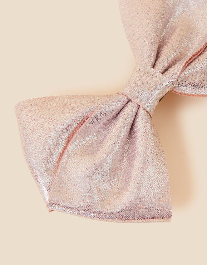 Kids Sparkle Bow Barrette Clip, Pink (PINK), large