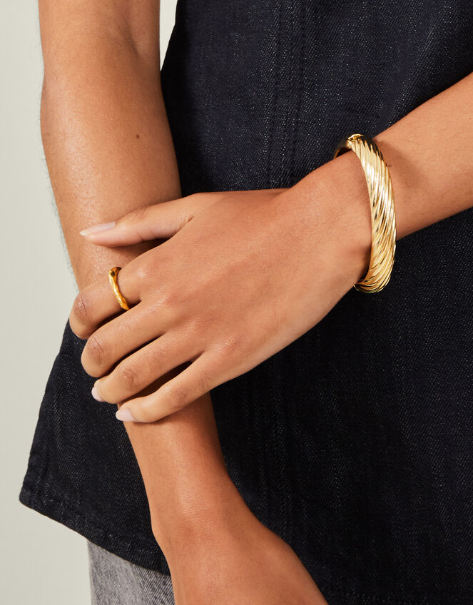 Textured Bangle, Gold (GOLD), large